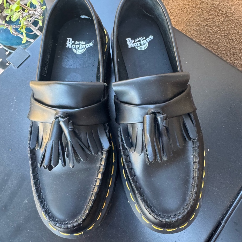 Dr. Martens Black loafers with Tassels. Worn two times.  Great condition
